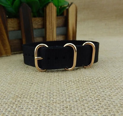 equipment Black / 18mm Watchstrap NATO Style - 3 Rings
