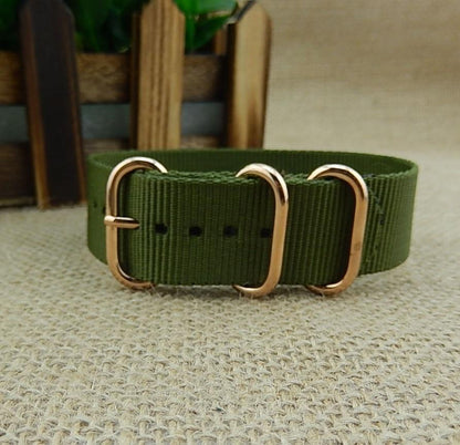equipment Green / 18mm Watchstrap NATO Style - 3 Rings