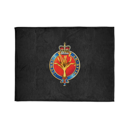 Fleece Blanket Welsh Guards Fleece Blanket (Black Background)