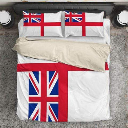 duvet UK Super King White Ensign Duvet Cover & 2 Pillow Cases