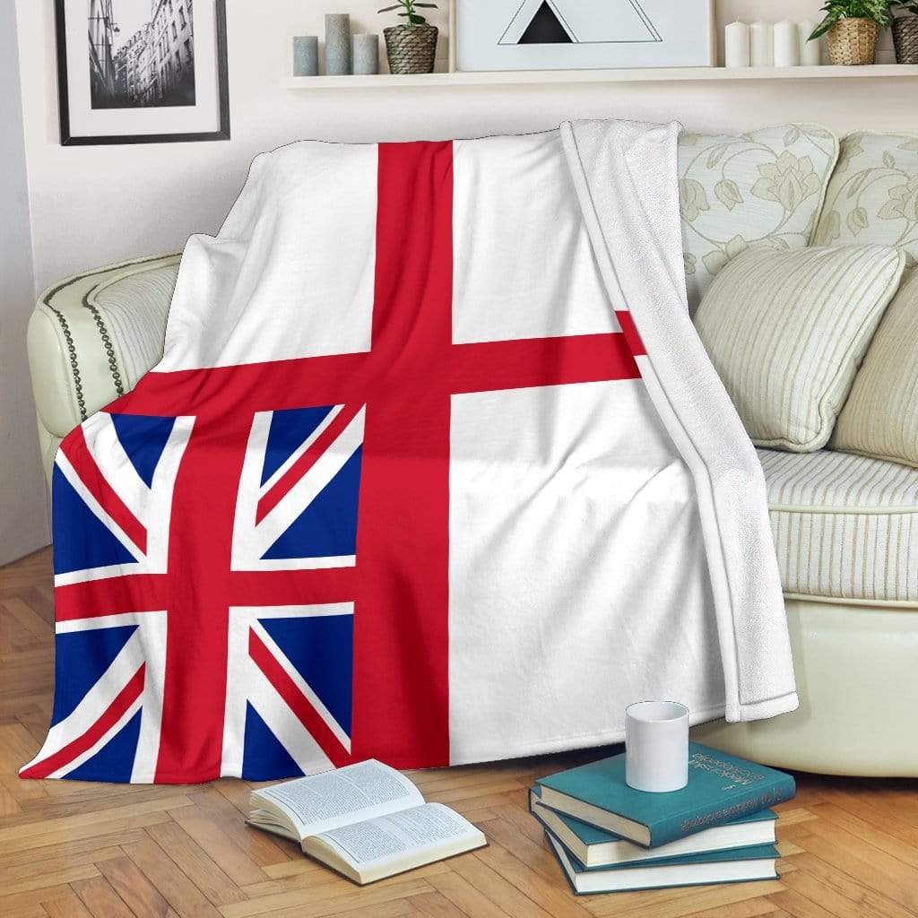 fleece blanket Youth (56 x 43 inches / 140 x 110 cm) White Ensign Fleece Blanket