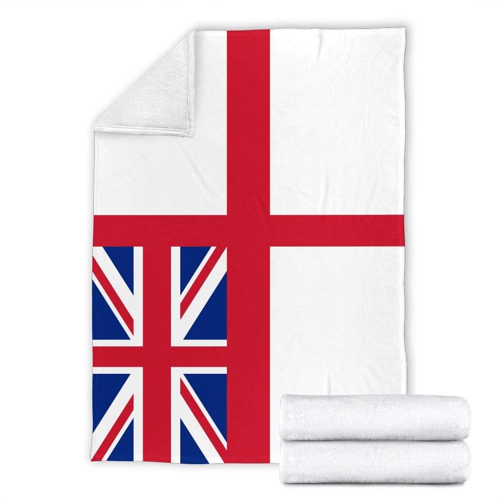 fleece blanket White Ensign Fleece Blanket