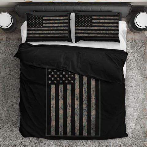duvet Black / US Twin Woodland Camo Duvet Cover + 2 Pillow Cases