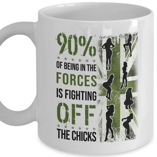 Coffee Mug 90% Of Being In The Forces White Mug
