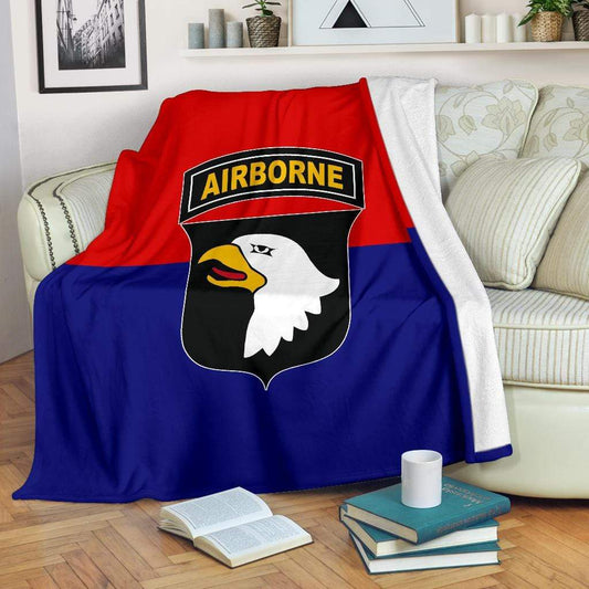 fleece blanket 101st Airborne Division Colored Fleece Throw Blanket