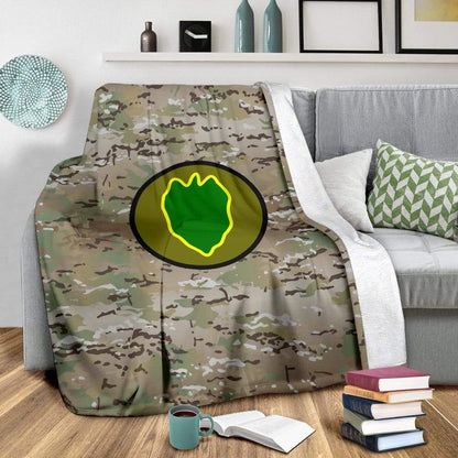 fleece blanket 24th Infantry Division Camo Fleece Throw Blanket