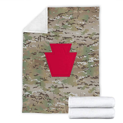 fleece blanket 28th Infantry Division Camo Fleece Throw Blanket