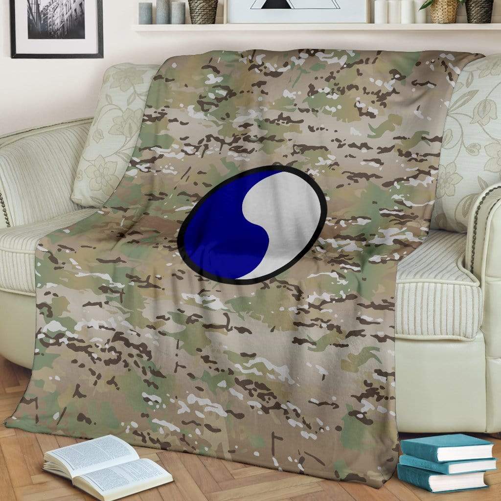 fleece blanket 29th Infantry Division Camo Fleece Throw Blanket