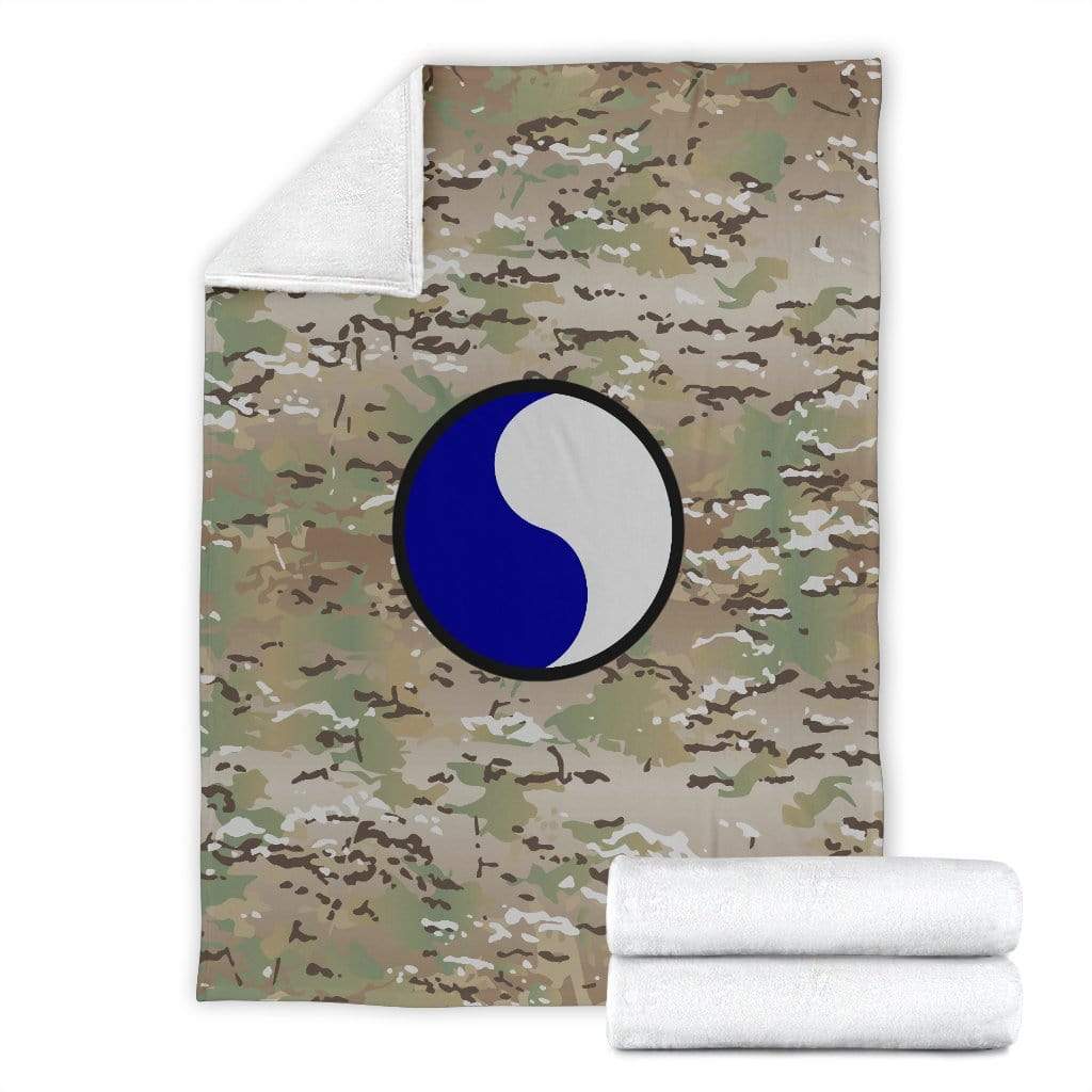fleece blanket 29th Infantry Division Camo Fleece Throw Blanket