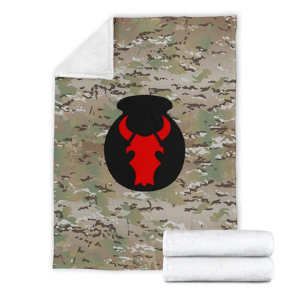 fleece blanket 34th Infantry Division Camo Fleece Throw Blanket