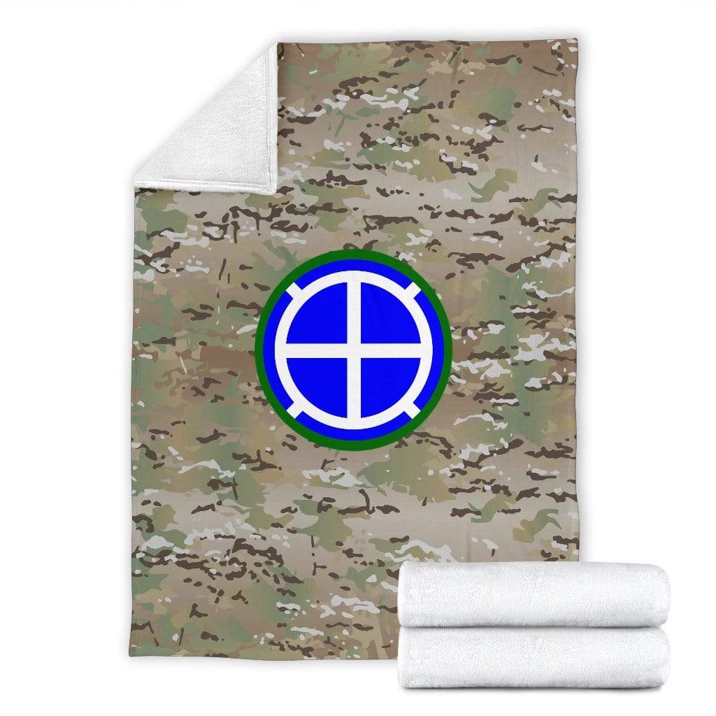 fleece blanket 35th Infantry Division Camo Fleece Throw Blanket