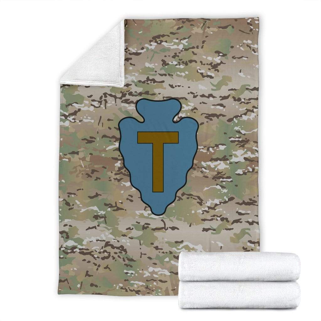 fleece blanket 36th Infantry Division Camo Fleece Throw Blanket