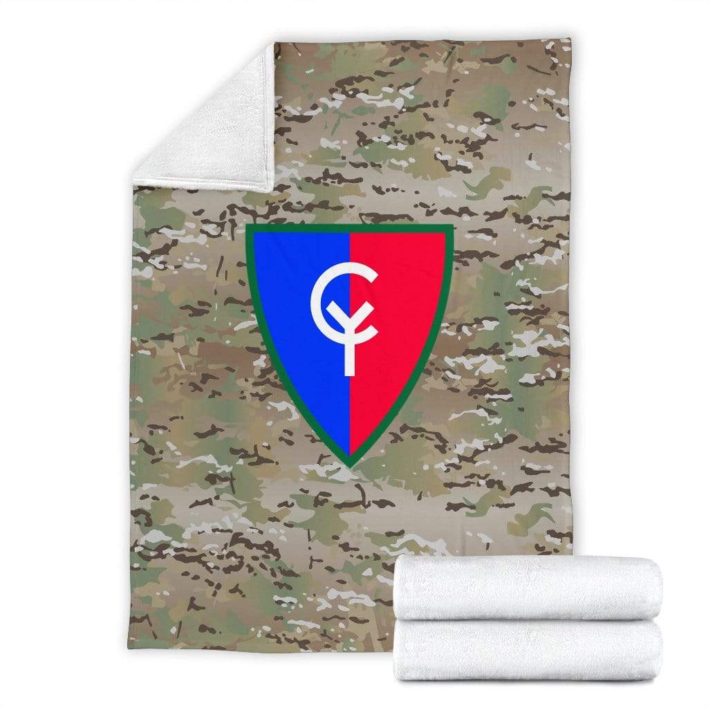 fleece blanket 38th Infantry Division Camo Fleece Throw Blanket