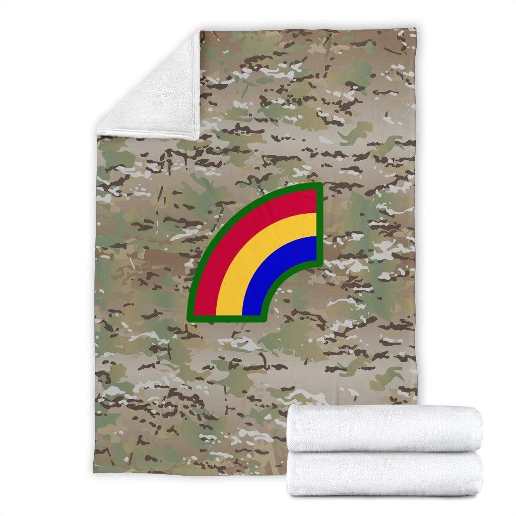 fleece blanket 42nd Infantry Division Camo Fleece Throw Blanket