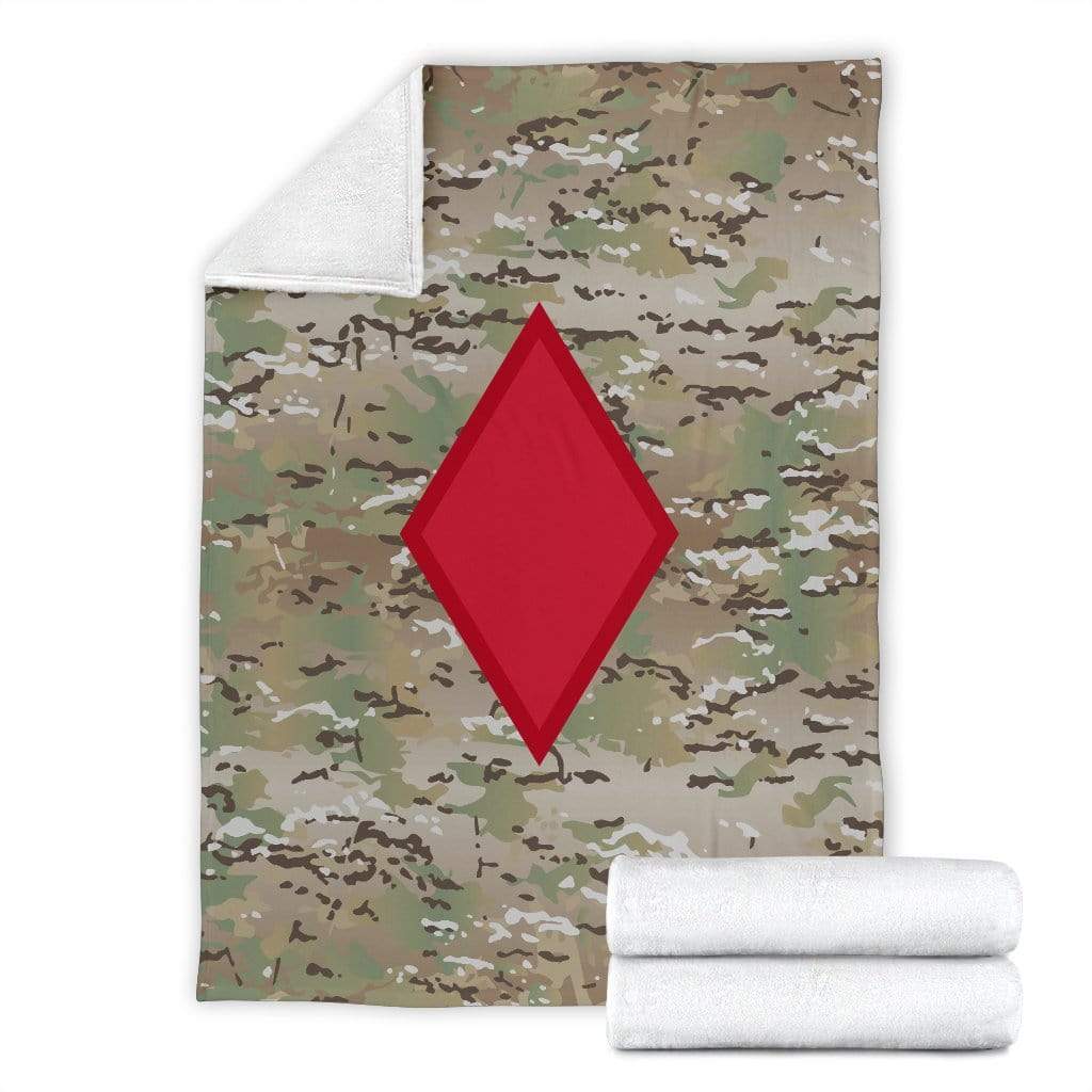 fleece blanket 5th Infantry Division Camo Fleece Throw Blanket