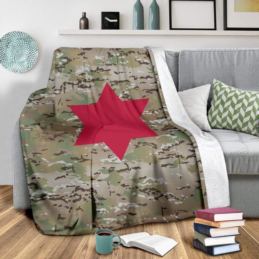 fleece blanket 6th Infantry Division Camo Fleece Throw Blanket
