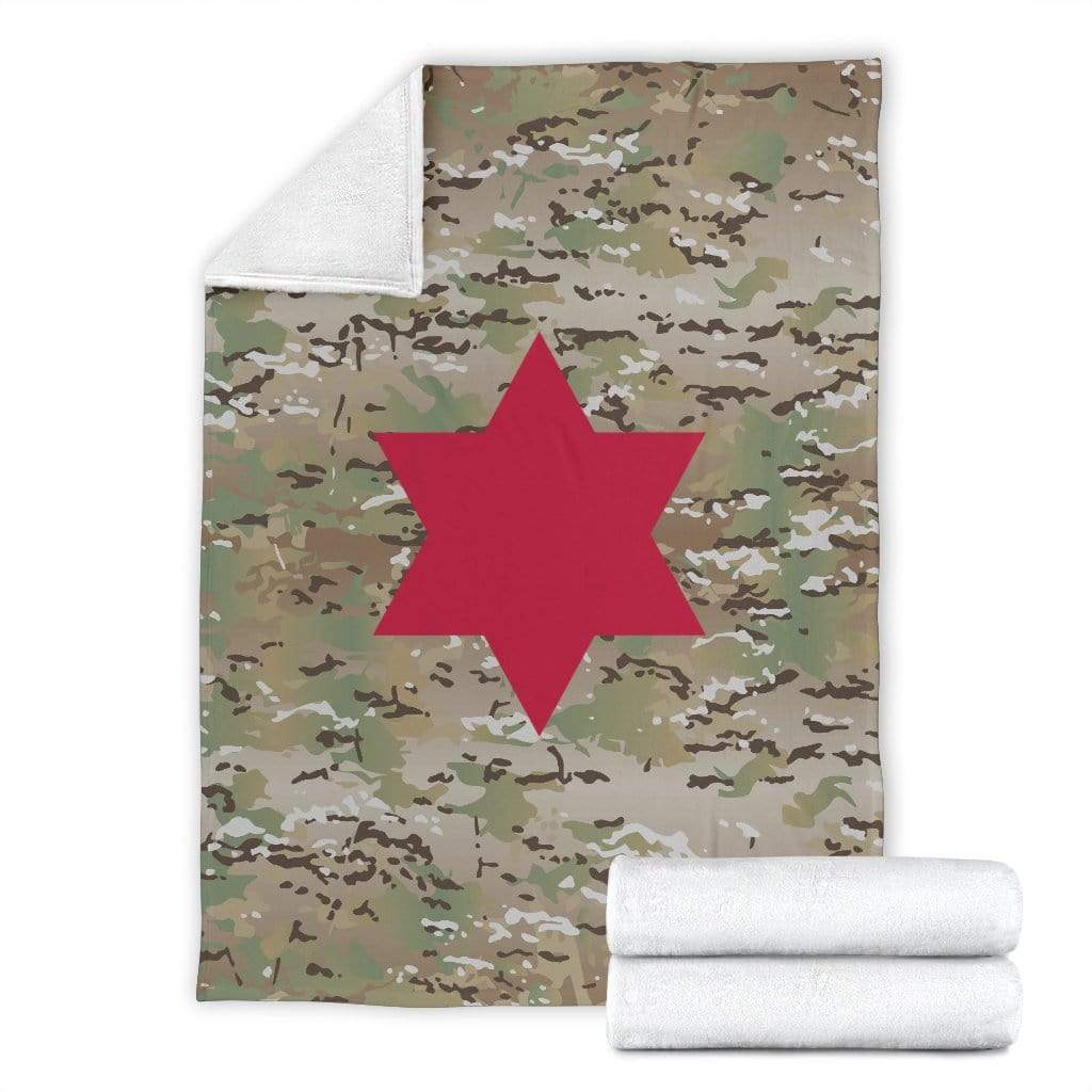 fleece blanket 6th Infantry Division Camo Fleece Throw Blanket