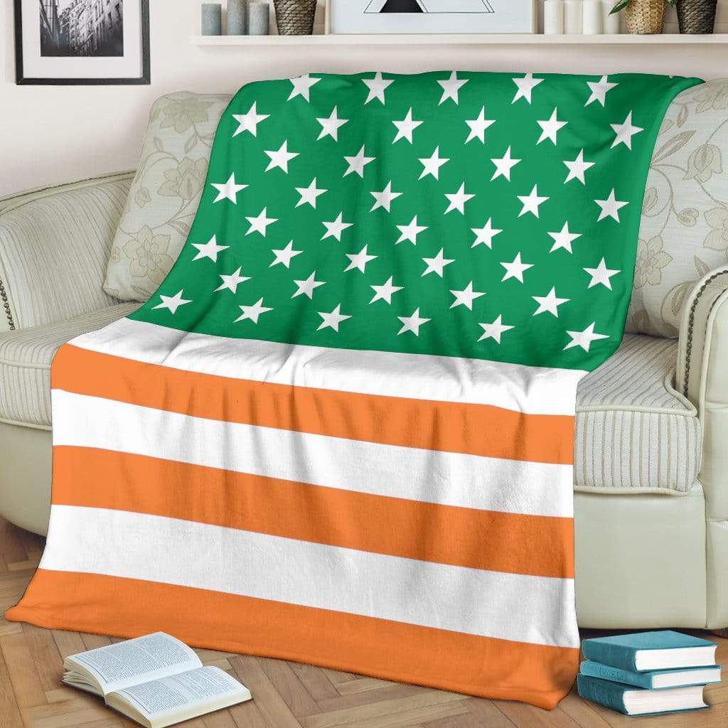 fleece blanket Irish Flag Fleece Throw Blanket