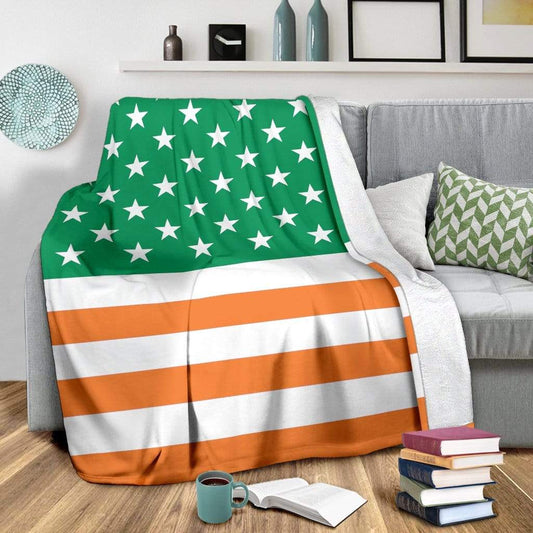 fleece blanket Irish Flag Fleece Throw Blanket