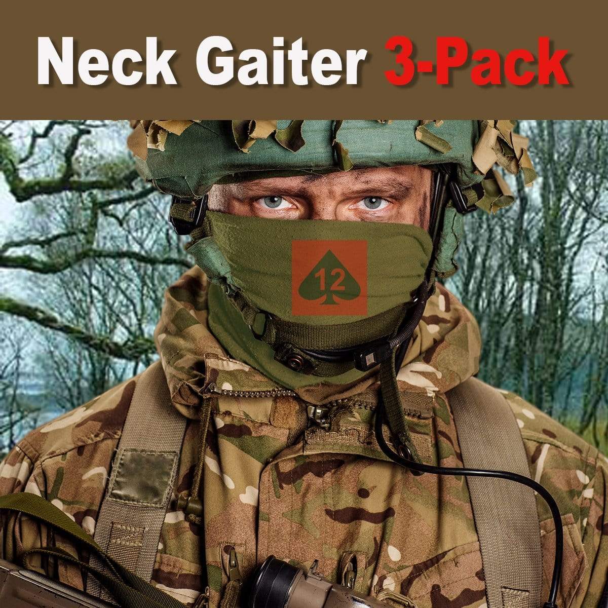 12th Armoured Infantry Brigade Neck Gaiter/Headover 3-Pack