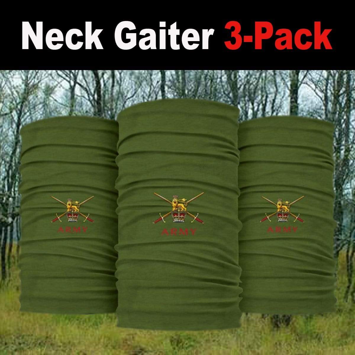 British Army Neck Gaiter/Headover 3-Pack