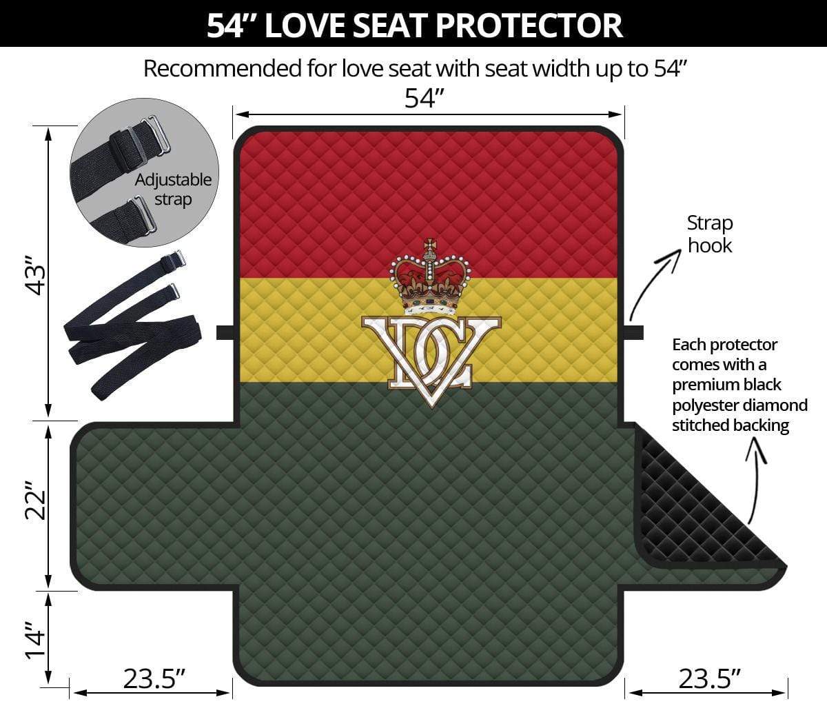 sofa protector 54" 5th Royal Inniskilling Dragoon Guards 2-Seat Sofa Protector