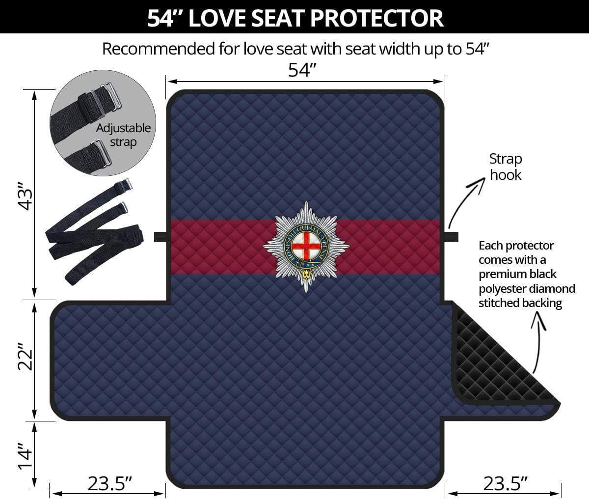 sofa protector 54" Coldstream Guards 2-Seat Sofa Protector