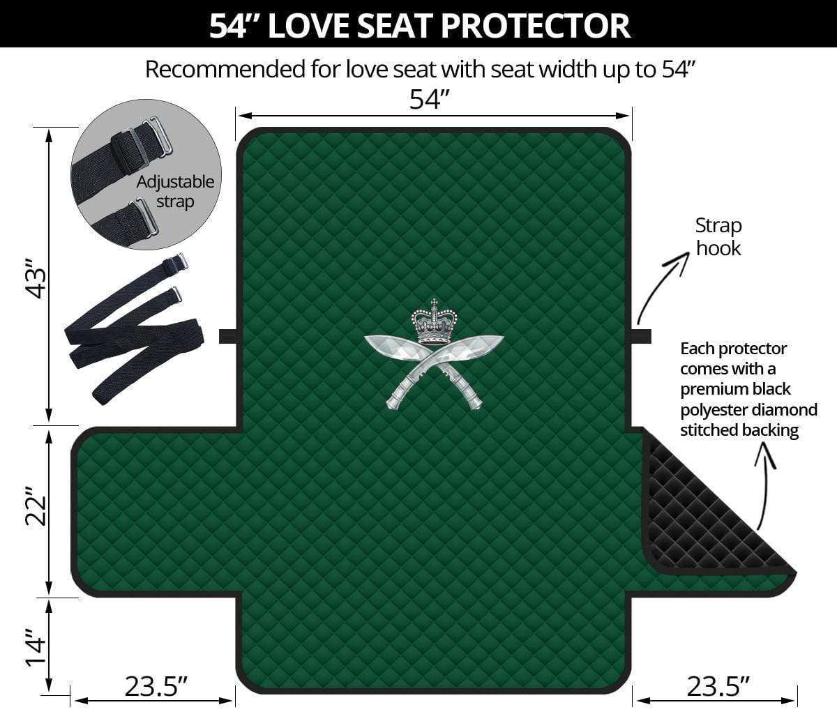 sofa protector 54" Gurkhas 2-Seat Sofa Protector