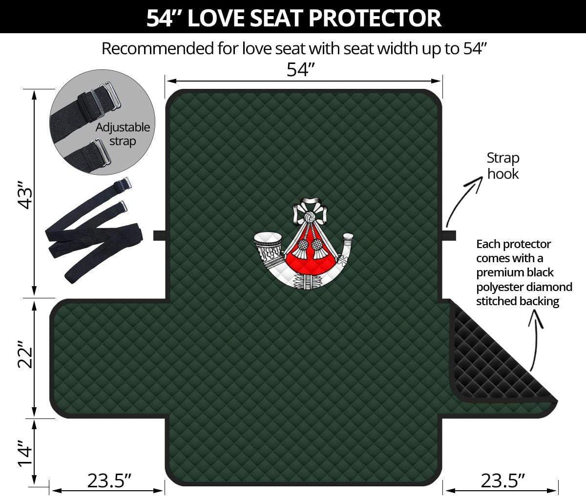 sofa protector 54" Light Infantry 2-Seat Sofa Protector