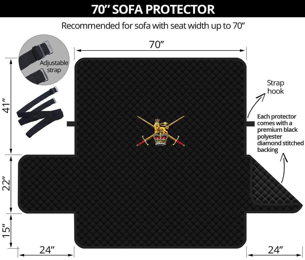 sofa protector 70" British Army 3-Seat Sofa Protector