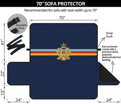 sofa protector 70" Corps Of Army Music 3-Seat Sofa Protector