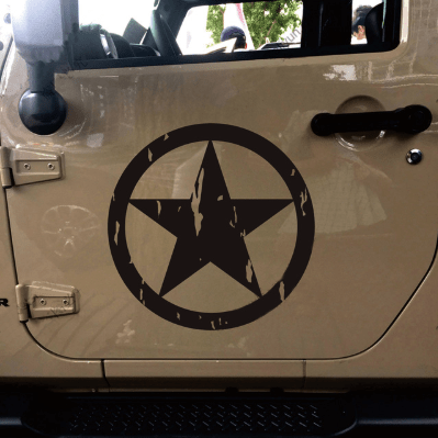 sticker Distressed Army WWII Bumper Sticker